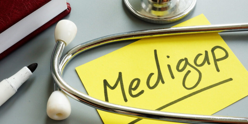 Medigap Or Medicare Supplement Insurance Inscription And Stethoscope 